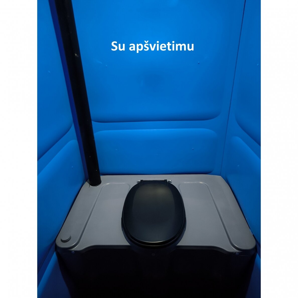 Plastikinis lauko tualetas ECOStyle mėlynas su apšvietimu 7