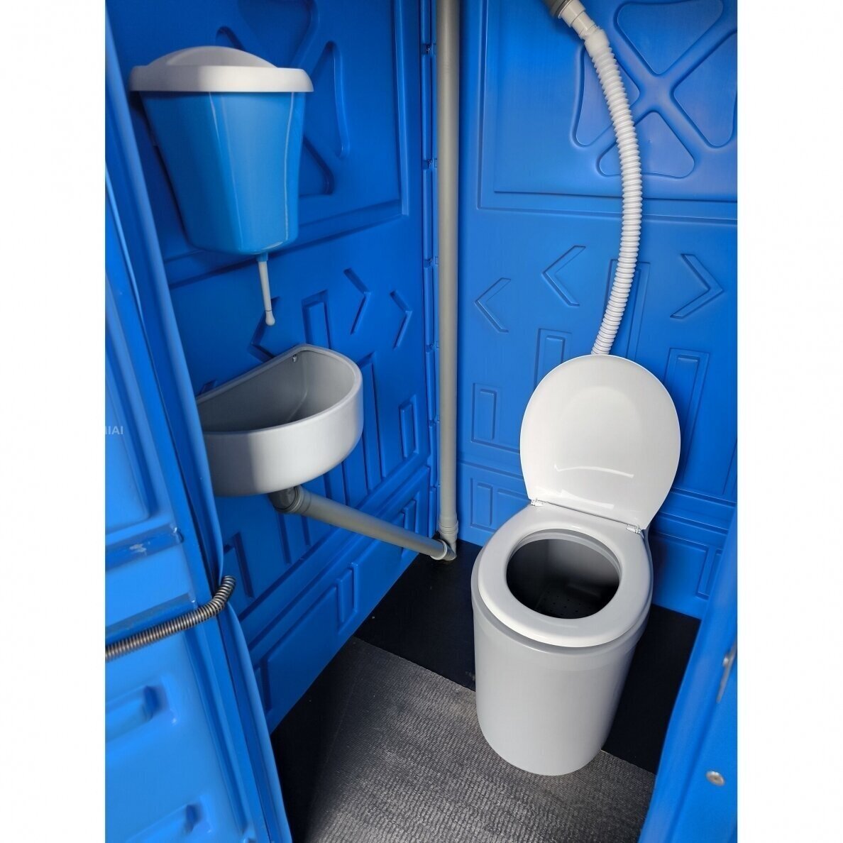 Plastikinis durpinis lauko tualetas TOYPEK DuoComfort mėlynas 8