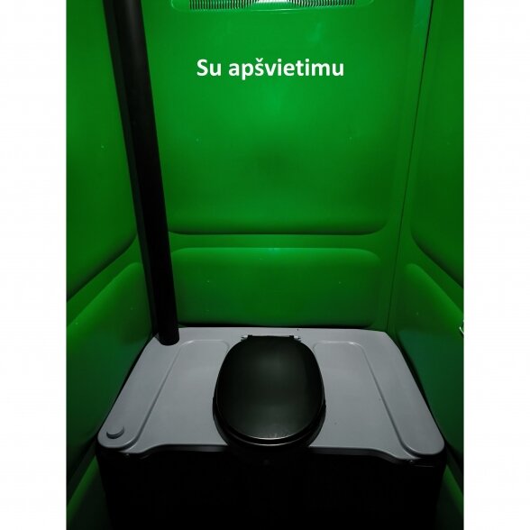 Plastikinis lauko tualetas (Žalias) su apšvietimu 4