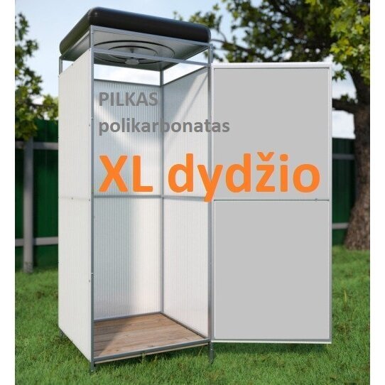 TVIRČIAUSIAS XL dydžio Lauko dušas PILKAS